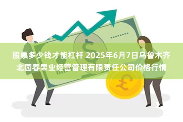 股票多少钱才能杠杆 2025年6月7日乌鲁木齐北园春果业经营管理有限责任公司价格行情
