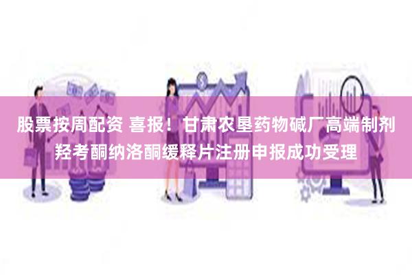 股票按周配资 喜报！甘肃农垦药物碱厂高端制剂羟考酮纳洛酮缓释片注册申报成功受理