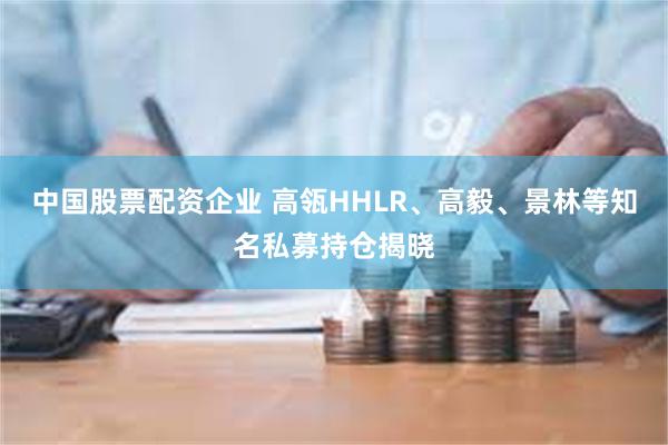 中国股票配资企业 高瓴HHLR、高毅、景林等知名私募持仓揭晓