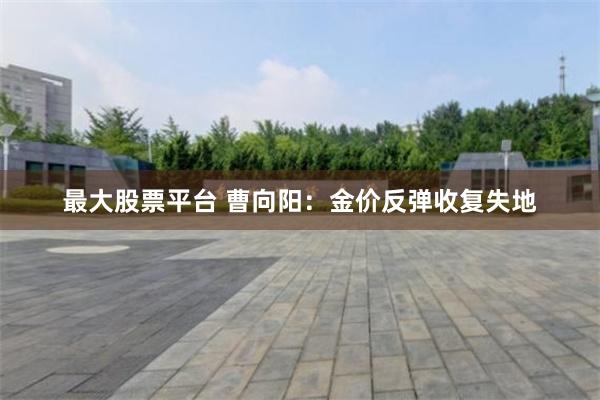 最大股票平台 曹向阳：金价反弹收复失地