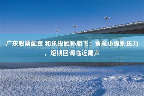 广东股票配资 和讯投顾孙朋飞：留意小级别压力，短期回调临近尾声