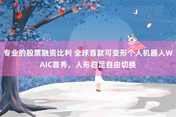专业的股票融资比利 全球首款可变形个人机器人WAIC首秀，人形四足自由切换