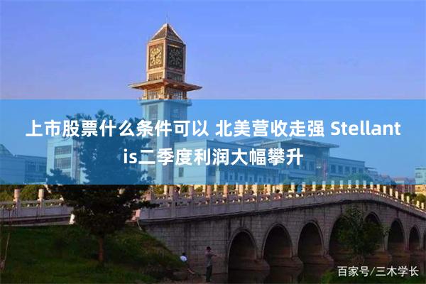 上市股票什么条件可以 北美营收走强 Stellantis二季度利润大幅攀升