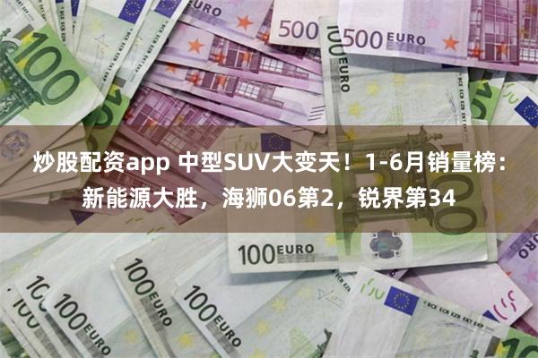 炒股配资app 中型SUV大变天！1-6月销量榜：新能源大胜，海狮06第2，锐界第34