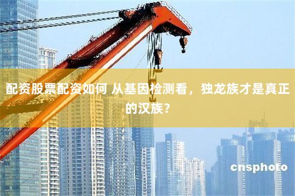 配资股票配资如何 从基因检测看，独龙族才是真正的汉族？