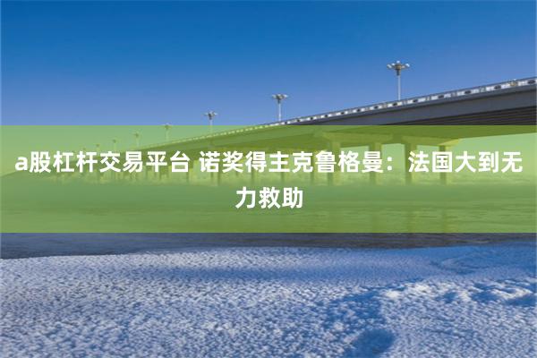 a股杠杆交易平台 诺奖得主克鲁格曼：法国大到无力救助