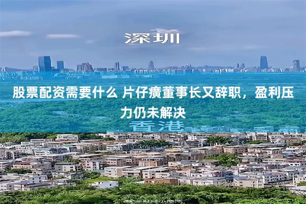 股票配资需要什么 片仔癀董事长又辞职，盈利压力仍未解决